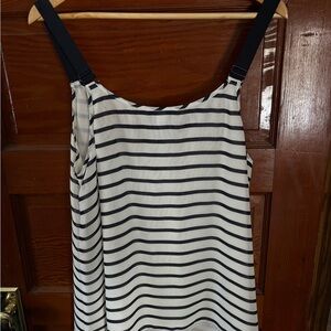 Lane Bryant Blue and White Striped Tank Top